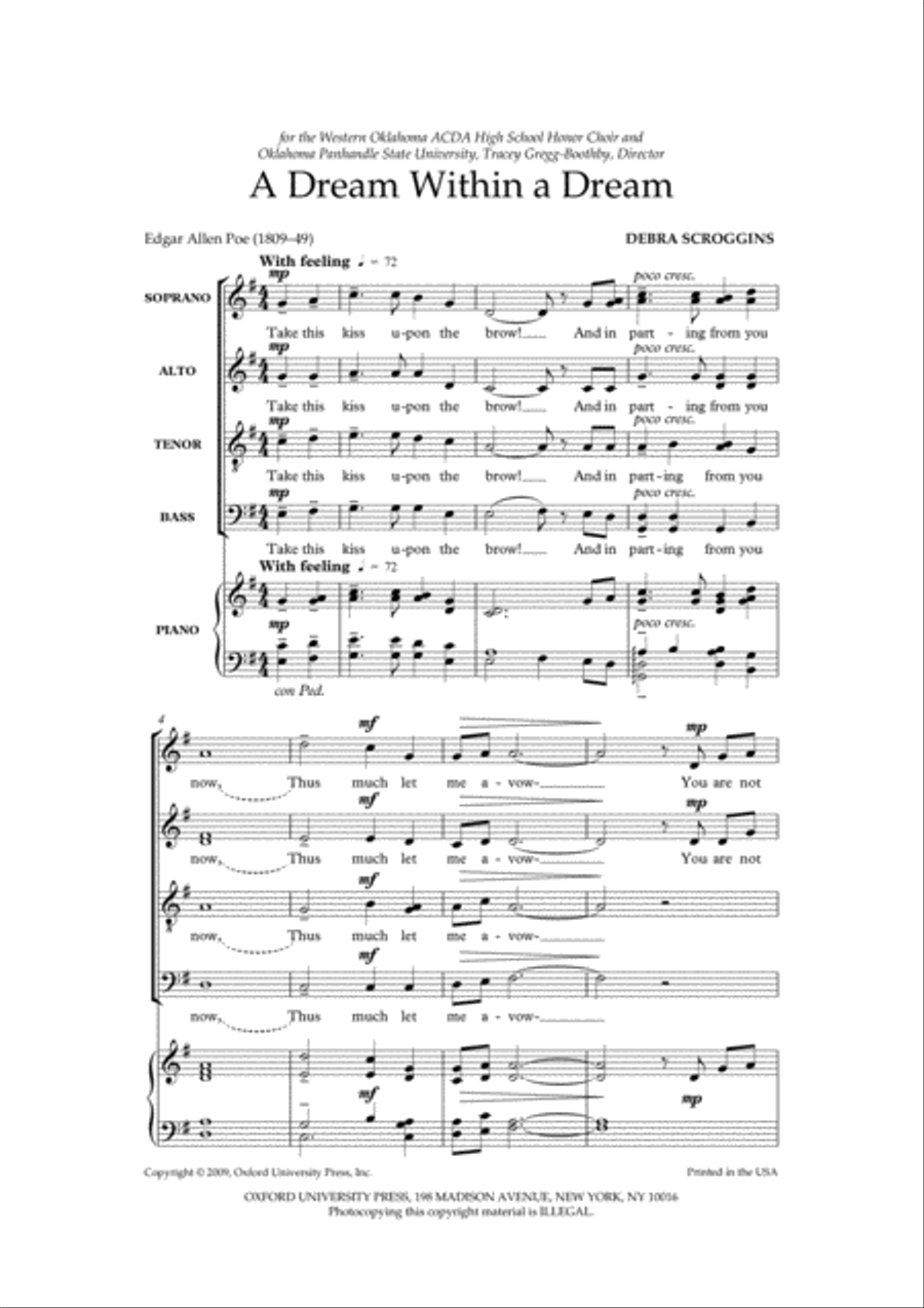 A Dream Within a Dream Divisi scores gallery preview page 2