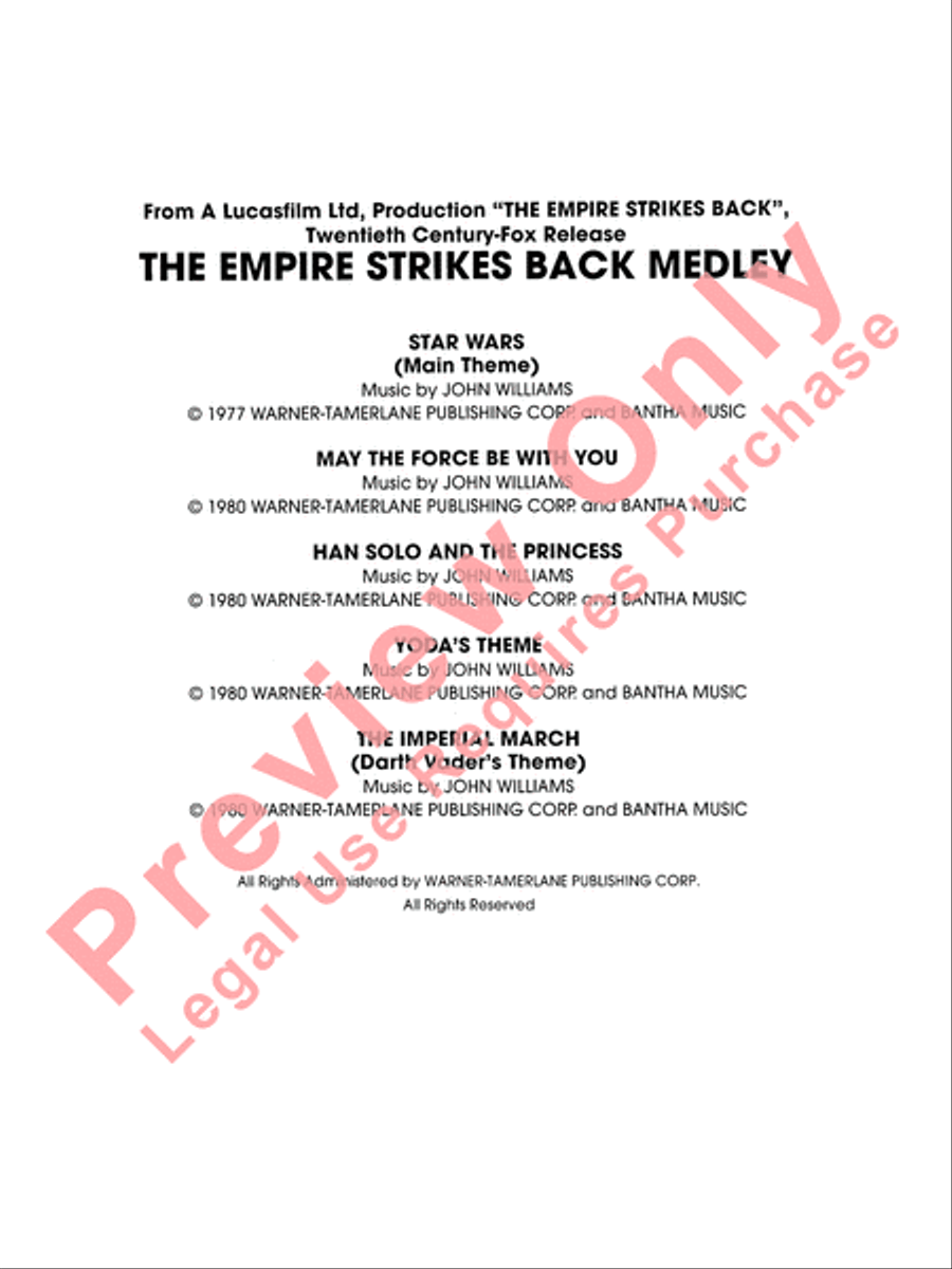 The Empire Strikes Back Medley Concert Band scores gallery preview page 3