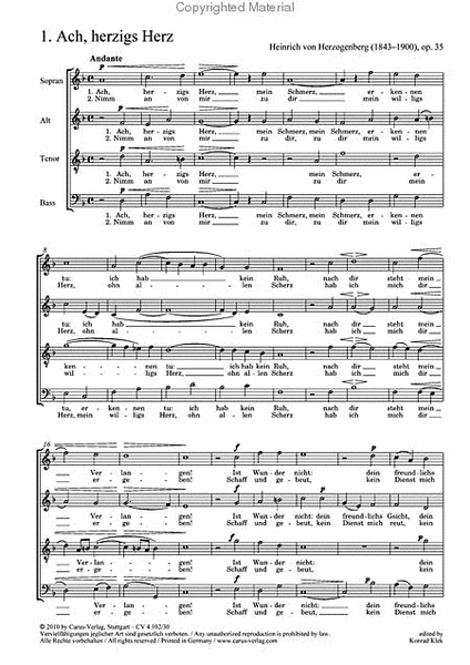 Zwolf deutsche Volkslieder aus dem 15., 16. Und 17. Jahrhundert op. 35