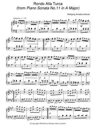 Rondo Alla Turca, from the Piano Sonata A Major, K331