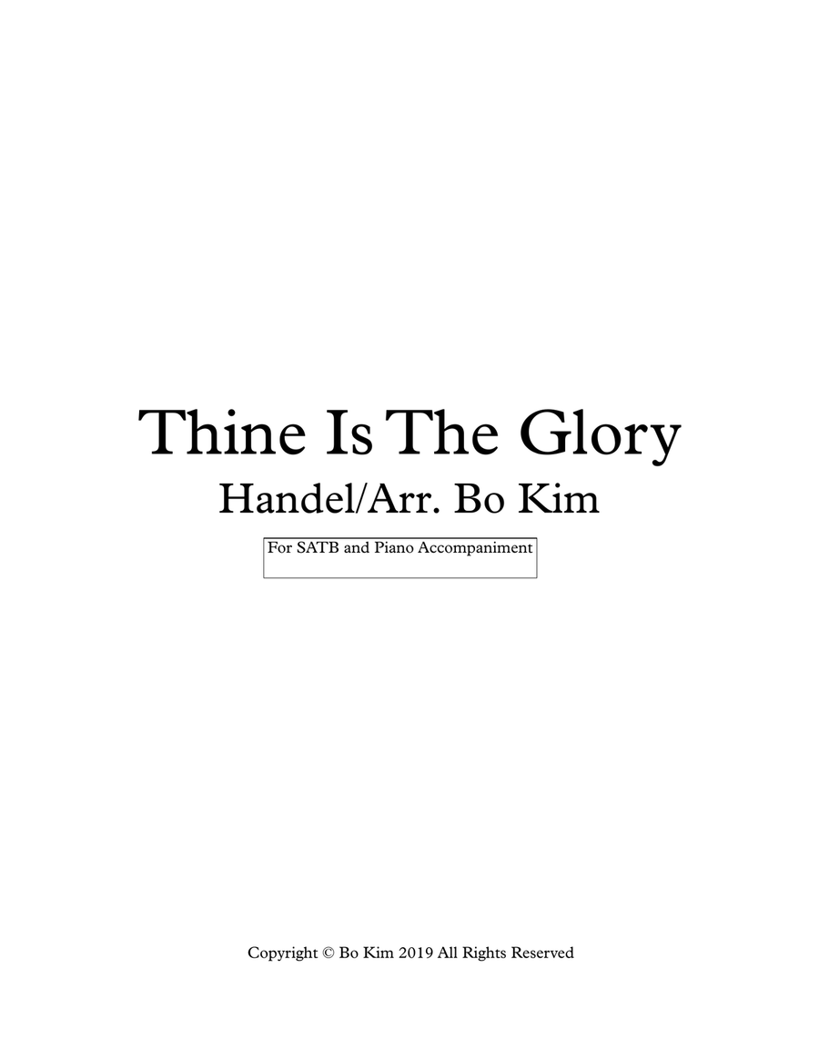 Thine Is The Glory 4-Part scores gallery preview page 1