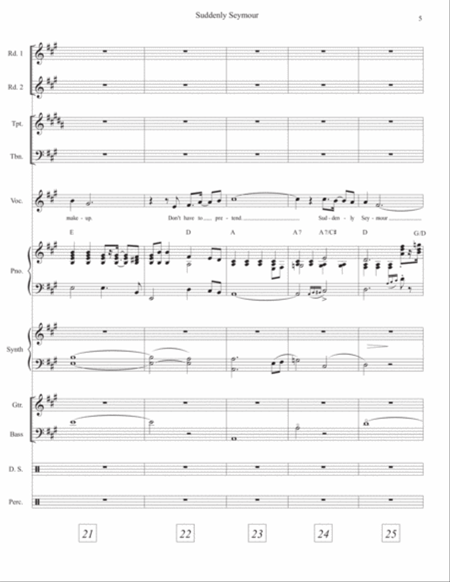 Suddenly Seymour - Score Only Large Ensemble scores gallery preview page 6