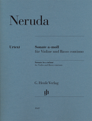 Book cover for Johann Baptist Georg Neruda – Sonata in A minor for Violin and Basso Continuo