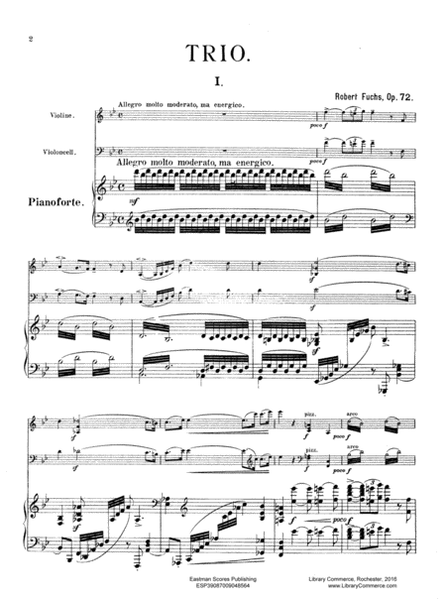 Trio fur Pianoforte, Violine und Violoncell. Op. 72