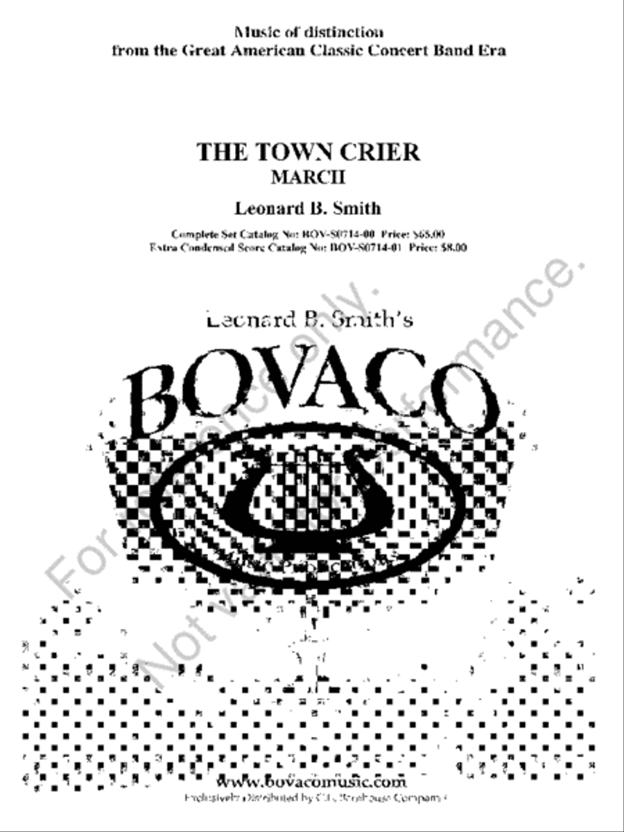 Town Crier Concert Band scores gallery preview page 2