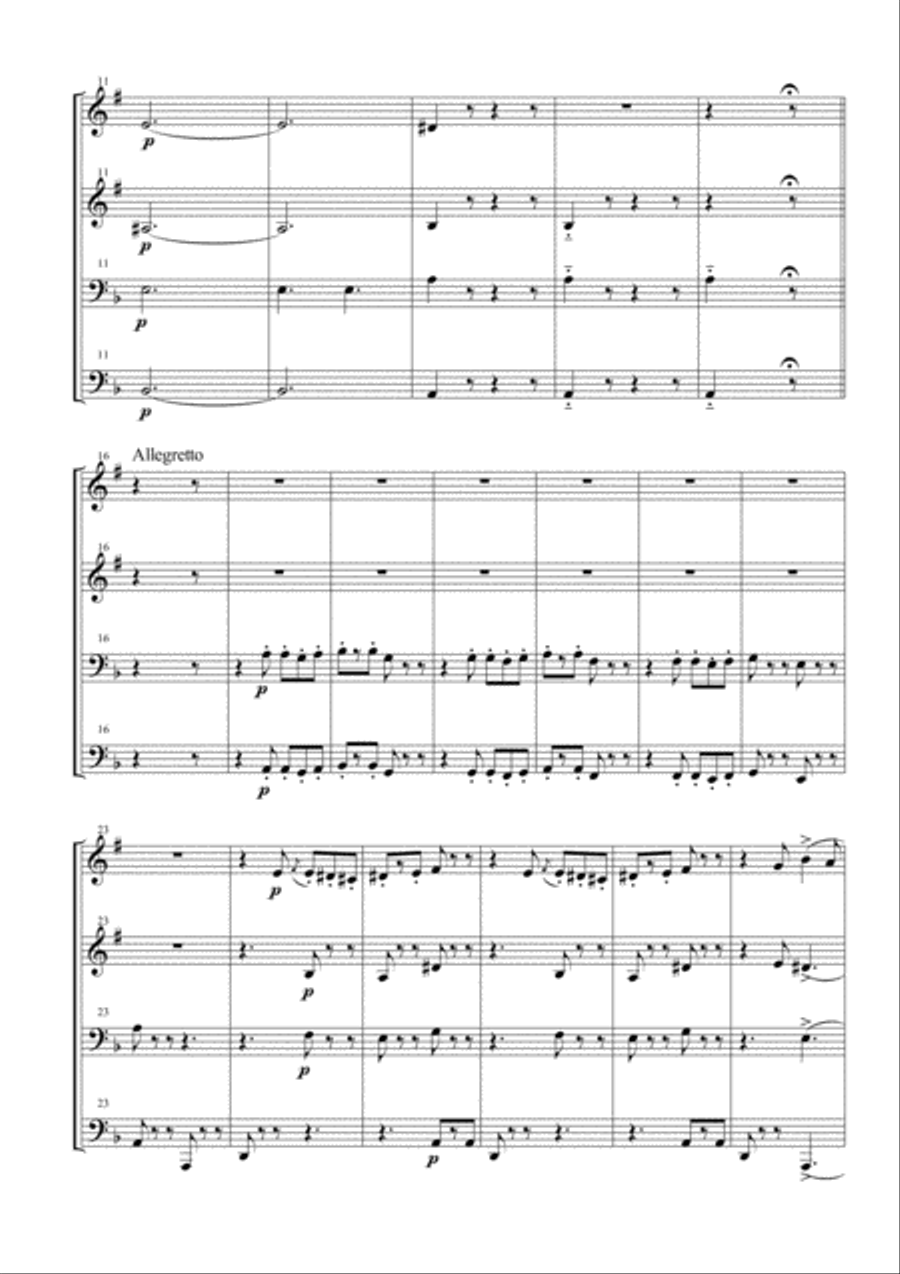 Funeral March of a Marionette for Brass Quartet Brass Quartet scores gallery preview page 2