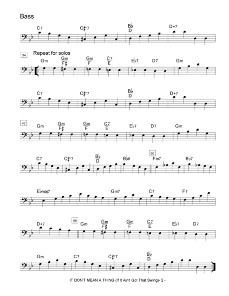 It Don't Mean A Thing (If It Ain't Got That Swing) Jazz Ensemble scores gallery preview page 3