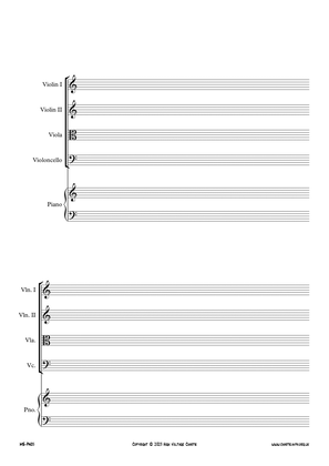 Manuscript Paper - Piano Quintet
