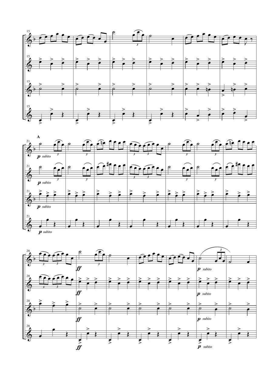 Carillon from "L'Arlesienne Suite No. 1" for Saxophone Quartet image number null