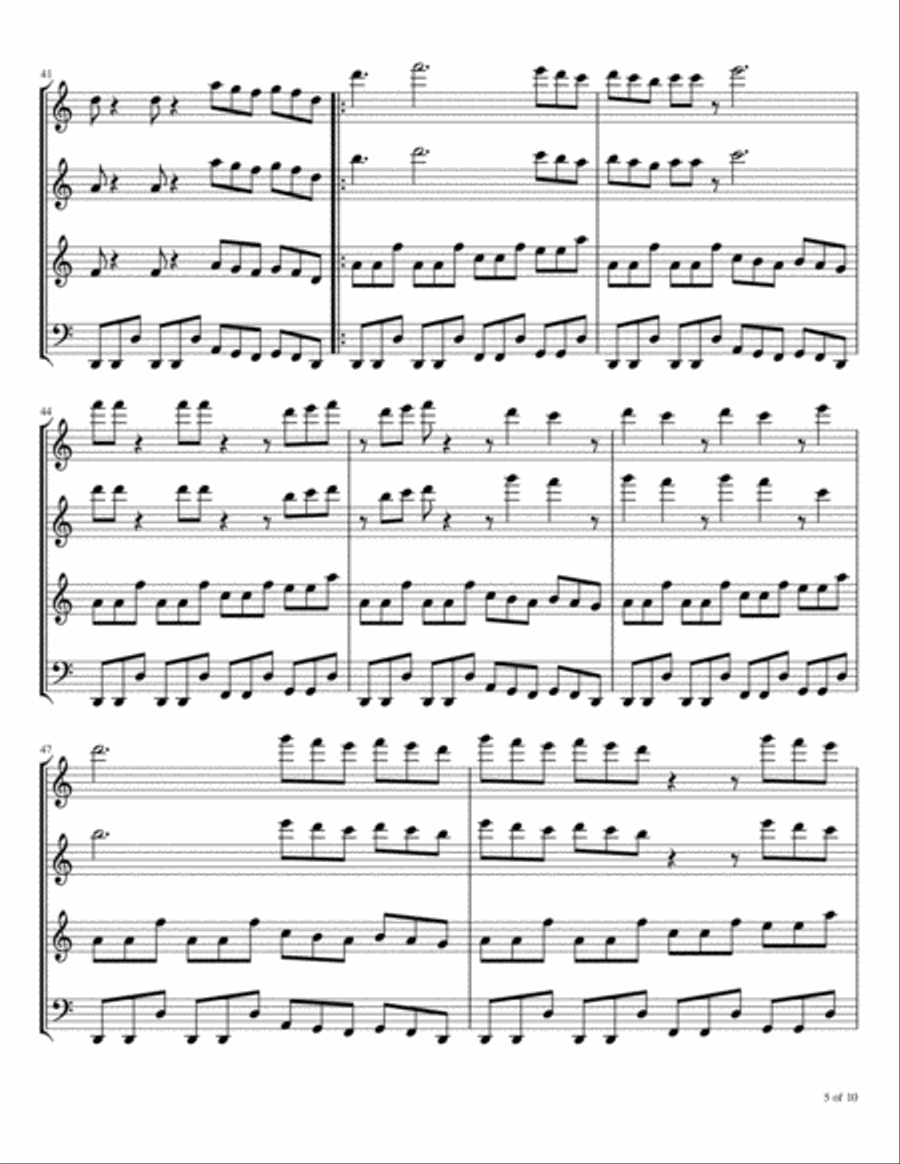 Quartet #3 Woodwind Quartet scores gallery preview page 6