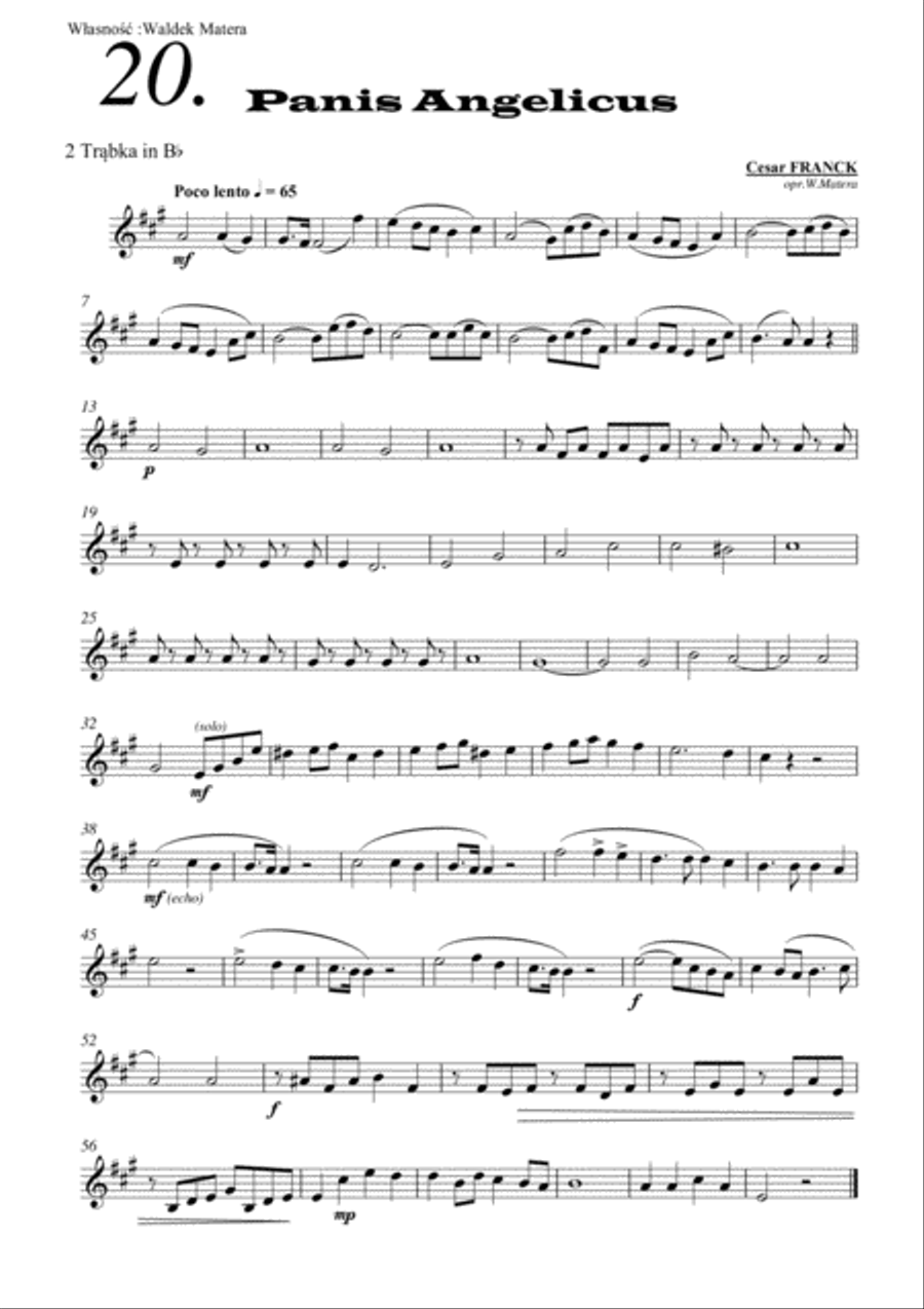 Cesar Franck - Panis Angelicus for Brass Quintet Brass Quintet scores gallery preview page 2