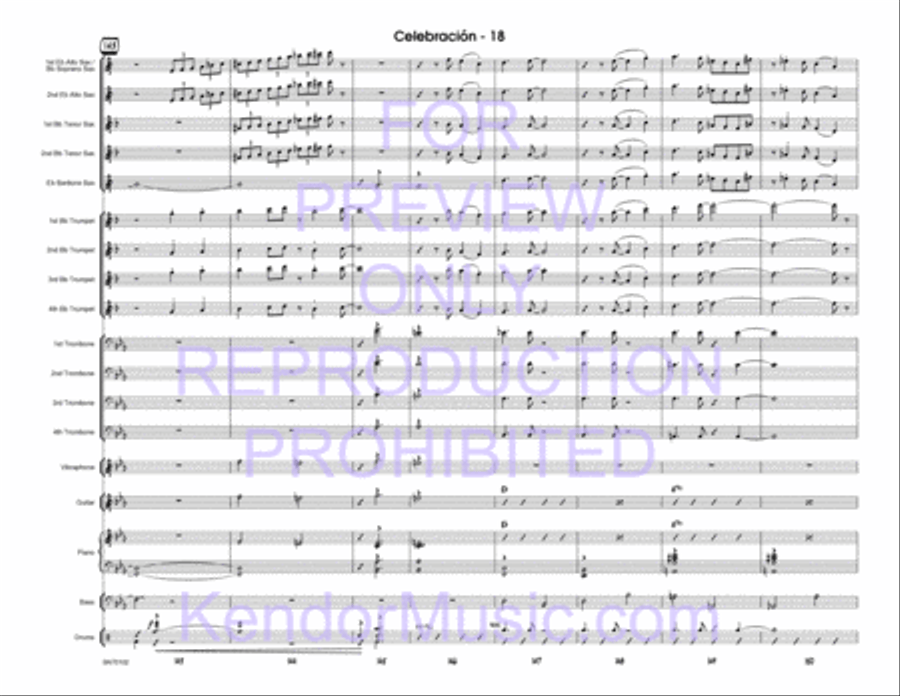 Celebracion (Full Score) Jazz Ensemble scores gallery preview page 19