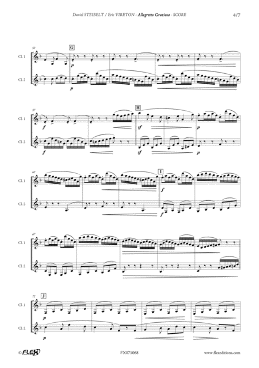 Allegretto grazioso Allegretto grazioso Clarinet Duet scores gallery preview page 4