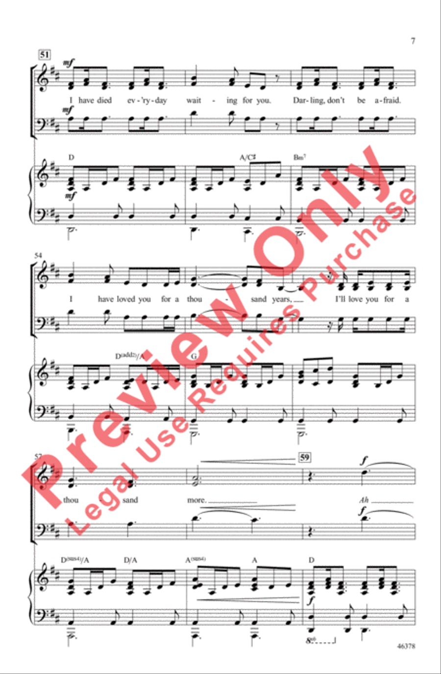 A Thousand Years 3-Part scores gallery preview page 7