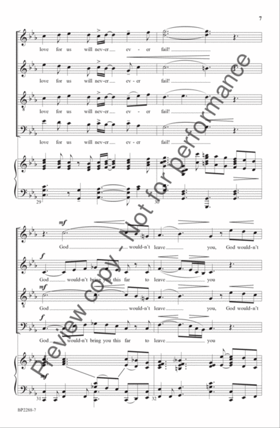 God Wouldn't Bring You This Far to Leave You 4-Part scores gallery preview page 8