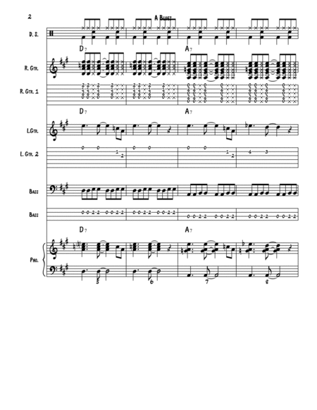 A Blues (Score and Parts) image number null