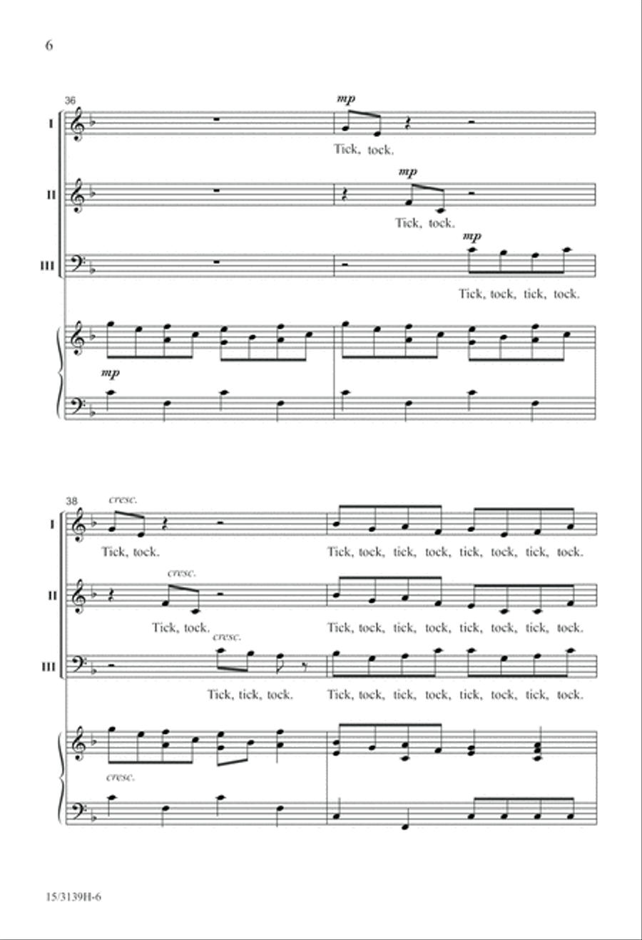 Just Like Clockwork! 3-Part scores gallery preview page 7