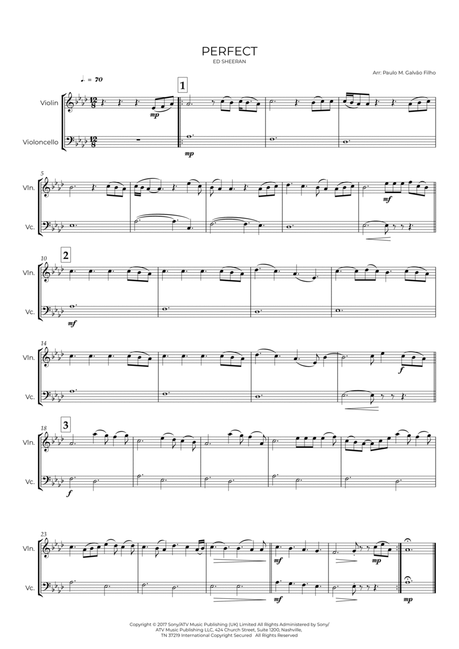 Perfect Perfect String Duet scores gallery preview page 1