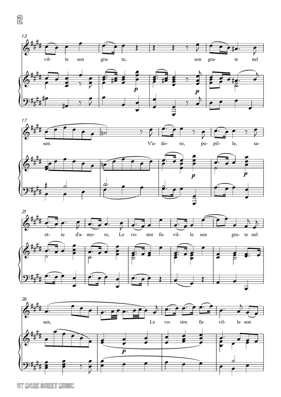 Handel-V'adoro,pupille in E Major,for Voice and Piano Handel-V'adoro,pupille in E Major,for Voice and Piano Piano, Vocal scores gallery preview page 4