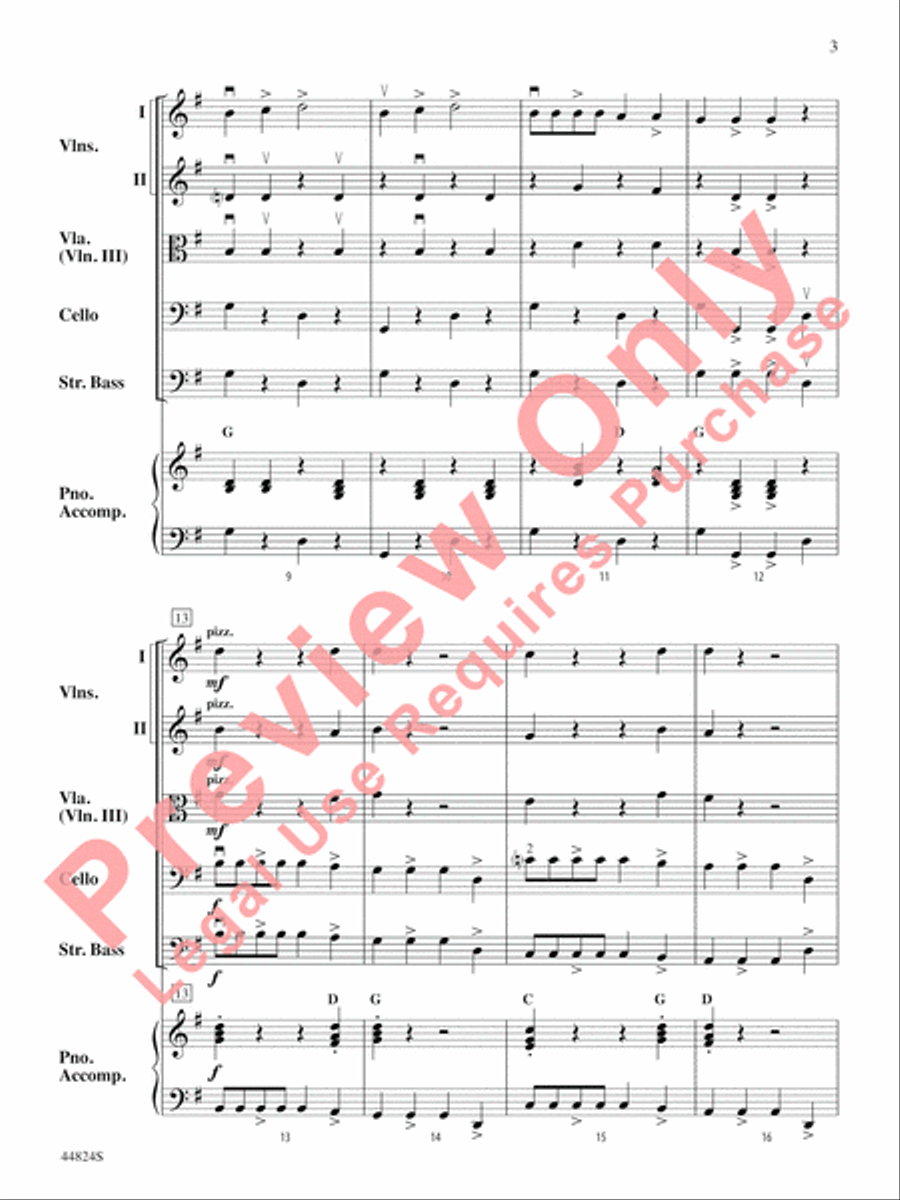 American Square Dance Set String Orchestra scores gallery preview page 4