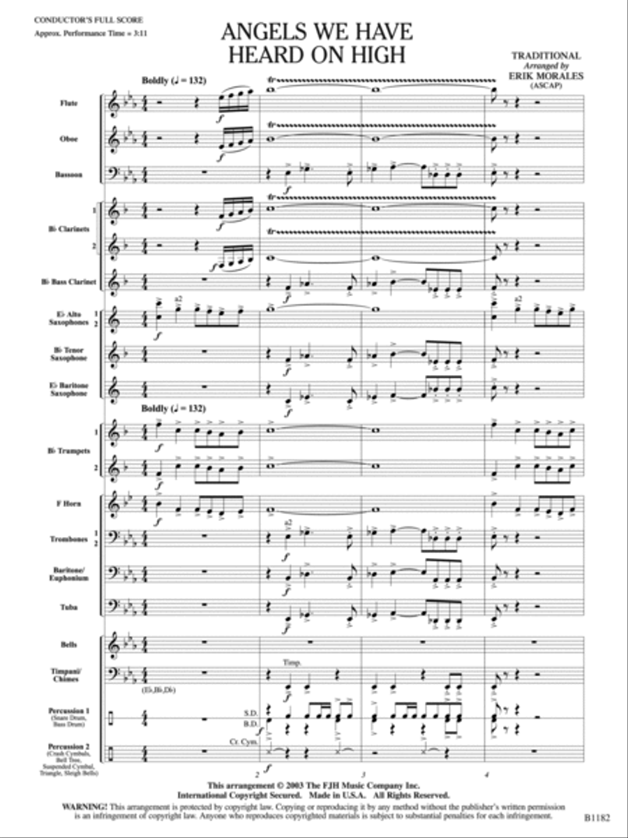 Angels We Have Heard on High: Score Concert Band scores gallery preview page 3