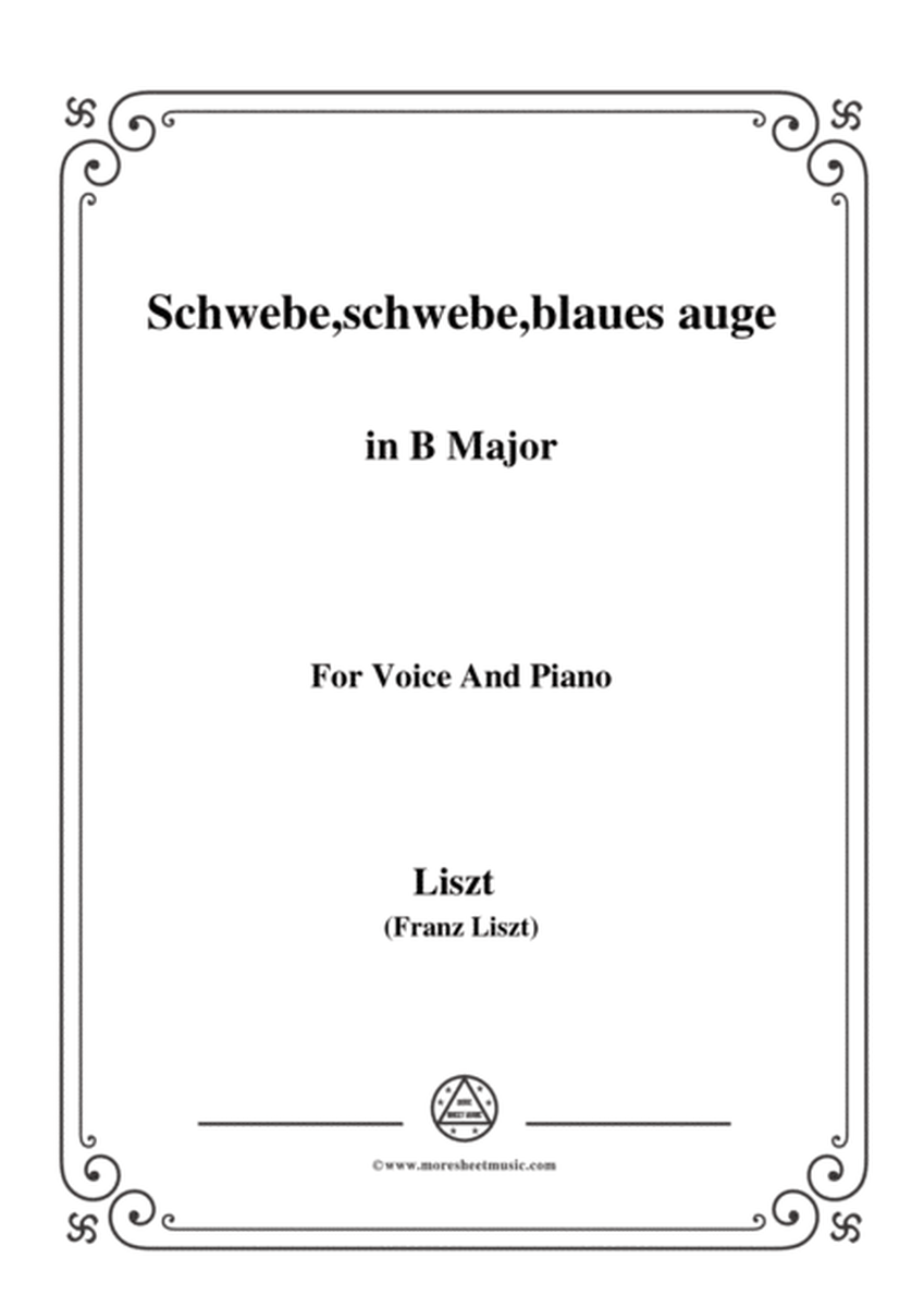 Liszt-Schwebe,schwebe,blaues auge in B Major,for Voice and Piano image number null