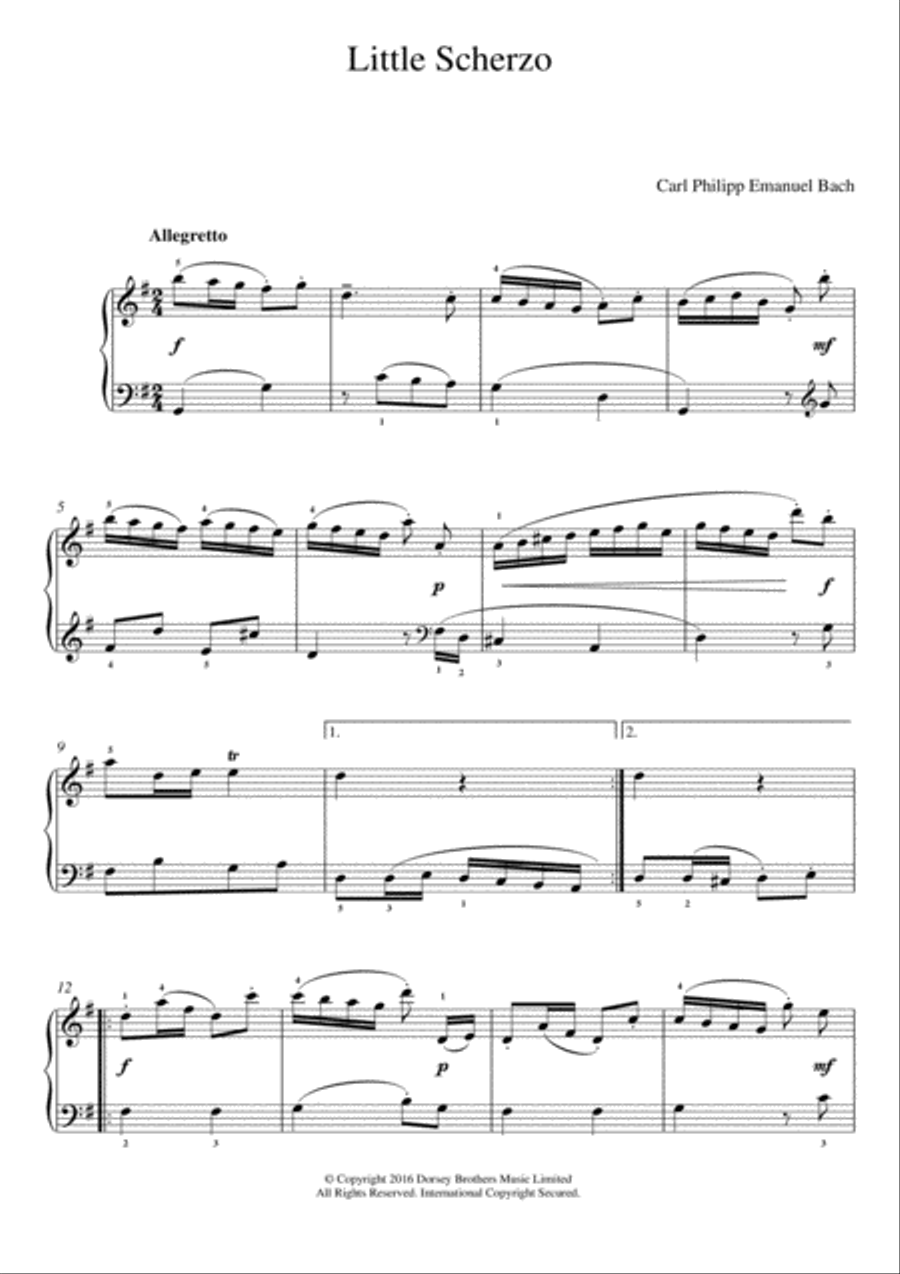 Little Scherzo Easy Piano scores gallery preview page 1