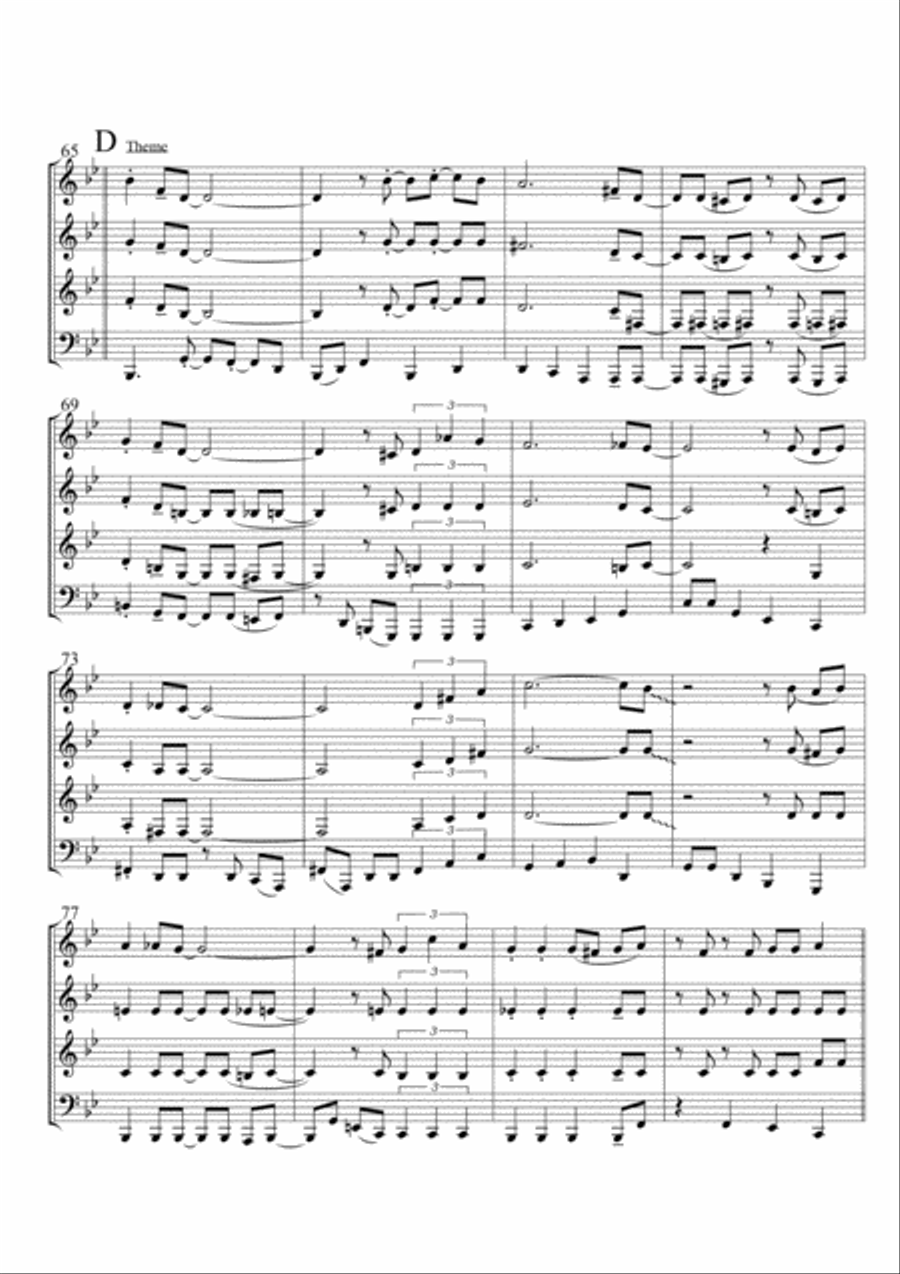 All Of Me All Of Me Brass Quartet scores gallery preview page 6
