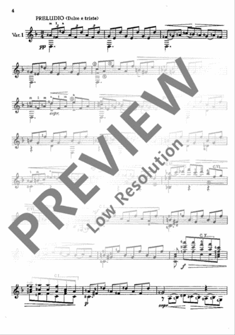 Variations à travers les siècles Classical Guitar scores gallery preview page 4