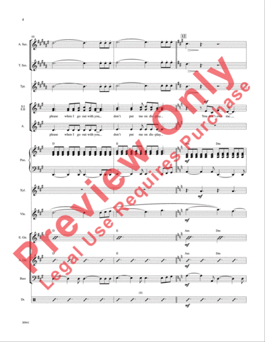 You Don't Own Me Choir scores gallery preview page 5