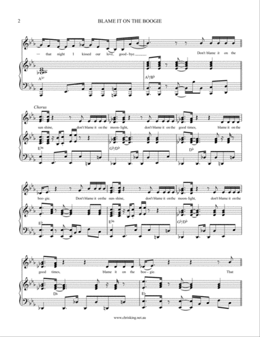 Blame It On The Boogie Voice scores gallery preview page 2
