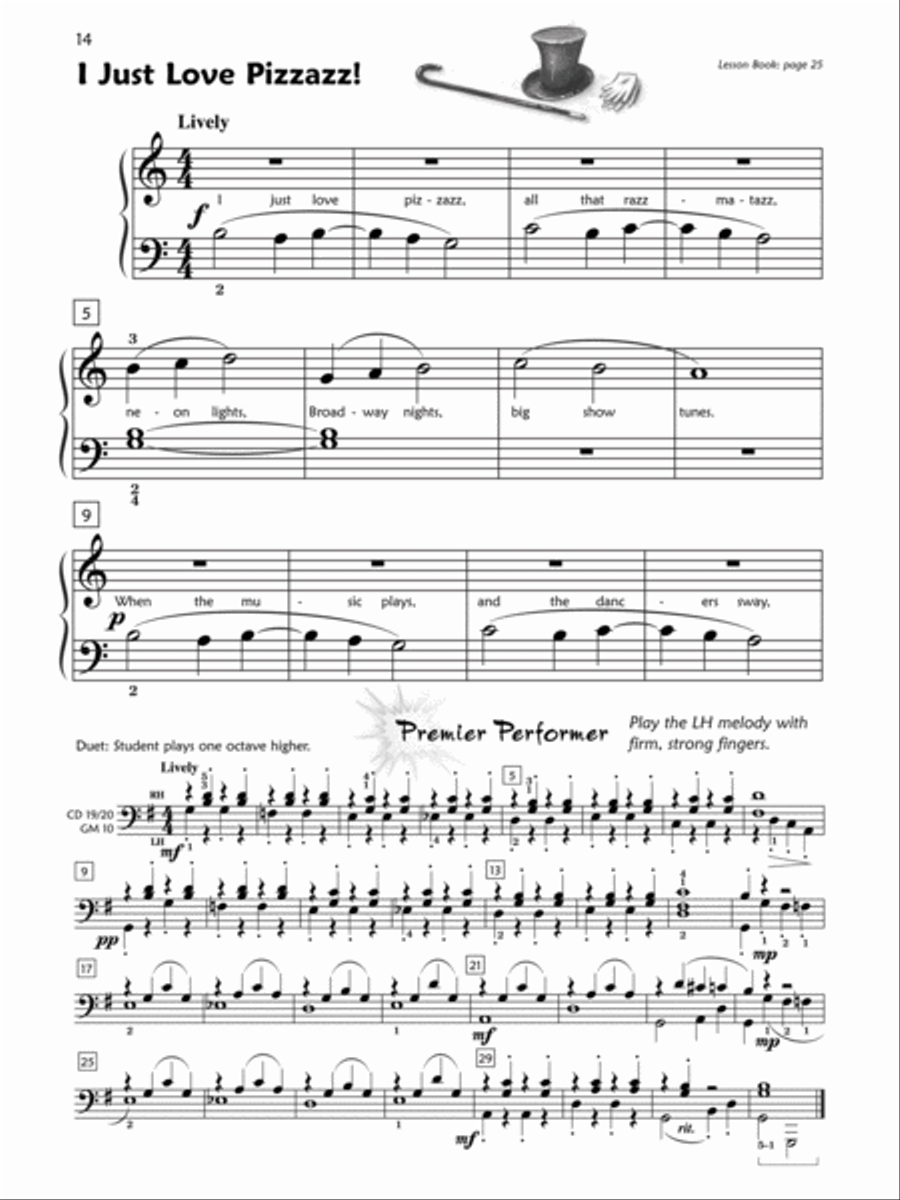 Premier Piano Course Performance, Book 1B Piano Method scores gallery preview page 6