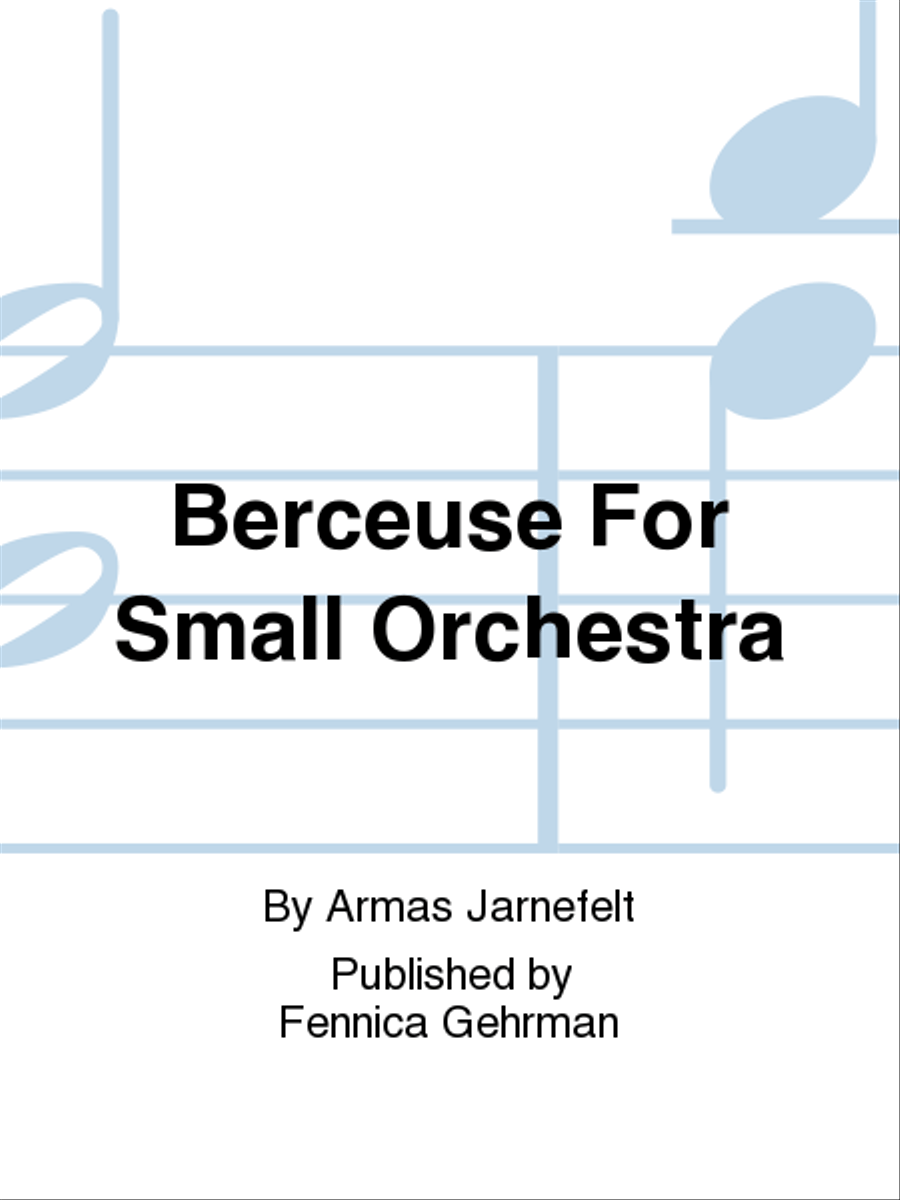 Berceuse / Kehtolaulu (Score) Chamber Orchestra scores gallery preview page 1