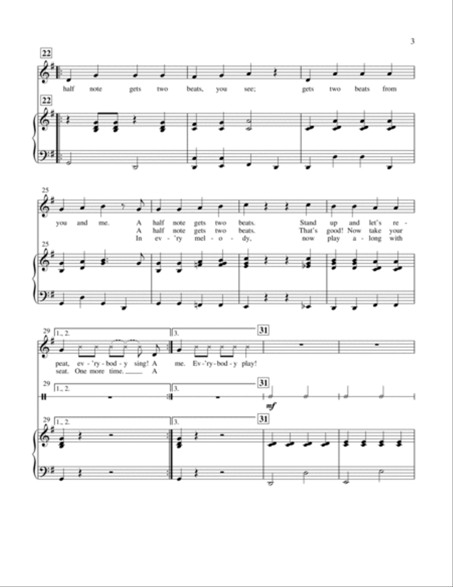 Quarters, Halves And Wholes Choir scores gallery preview page 3