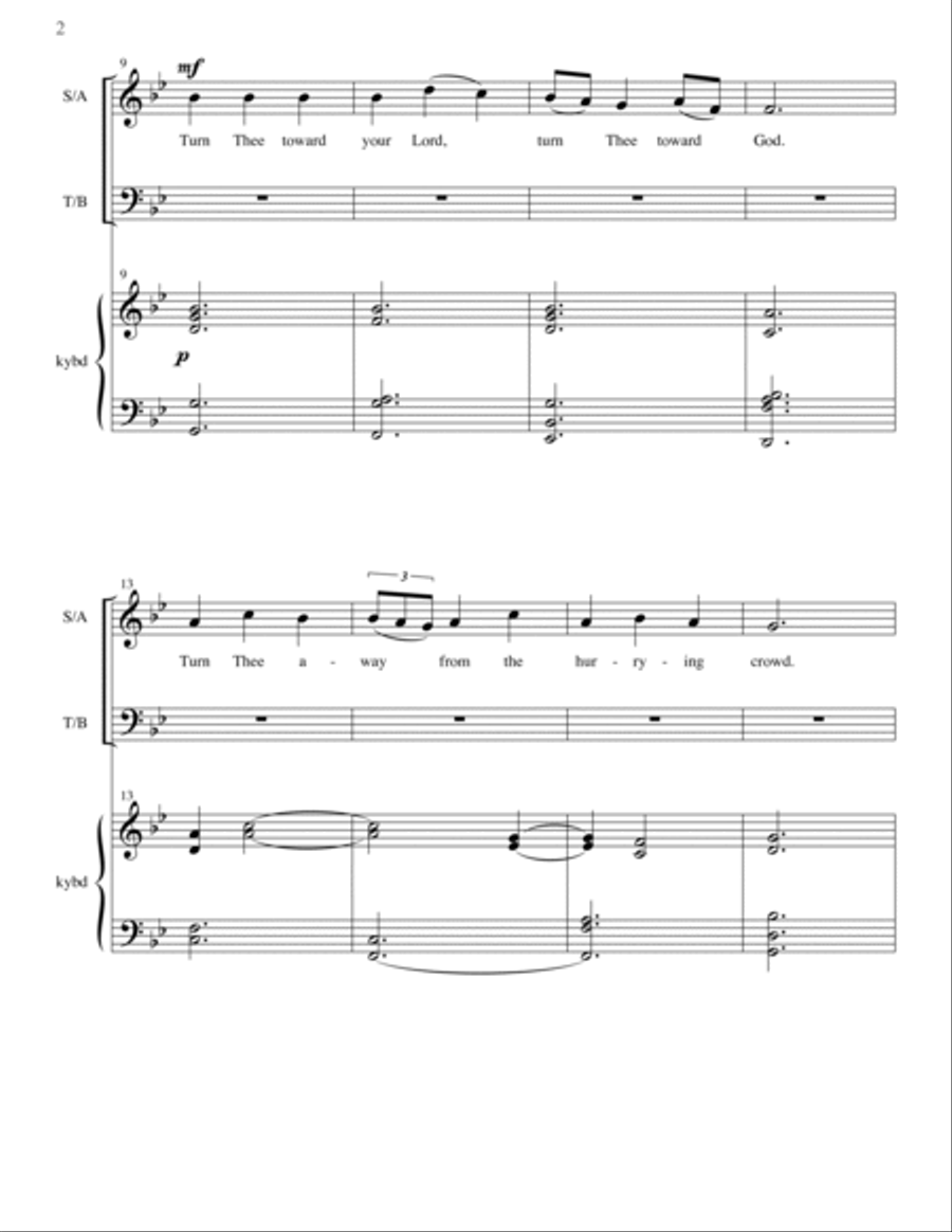 Turn Thee Toward Your Lord 4-Part scores gallery preview page 2