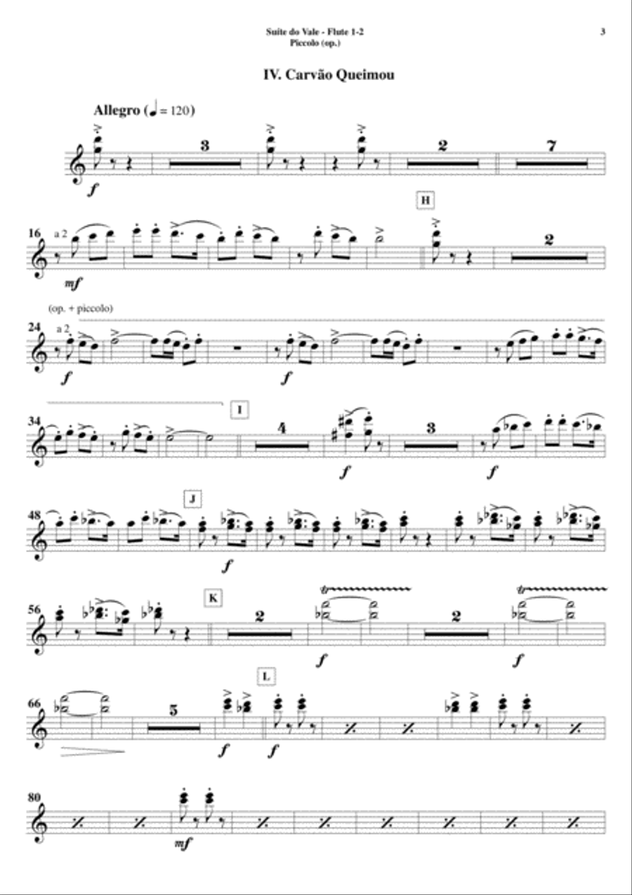 Suite do Vale - Set of Parts Concert Band scores gallery preview page 3