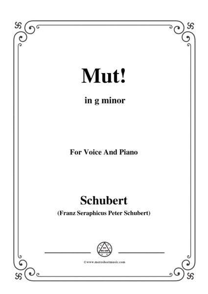 Schubert-Mut!,from 'Winterreise',Op.89(D.911) No.22,in g minor,for Voice&Piano image number null