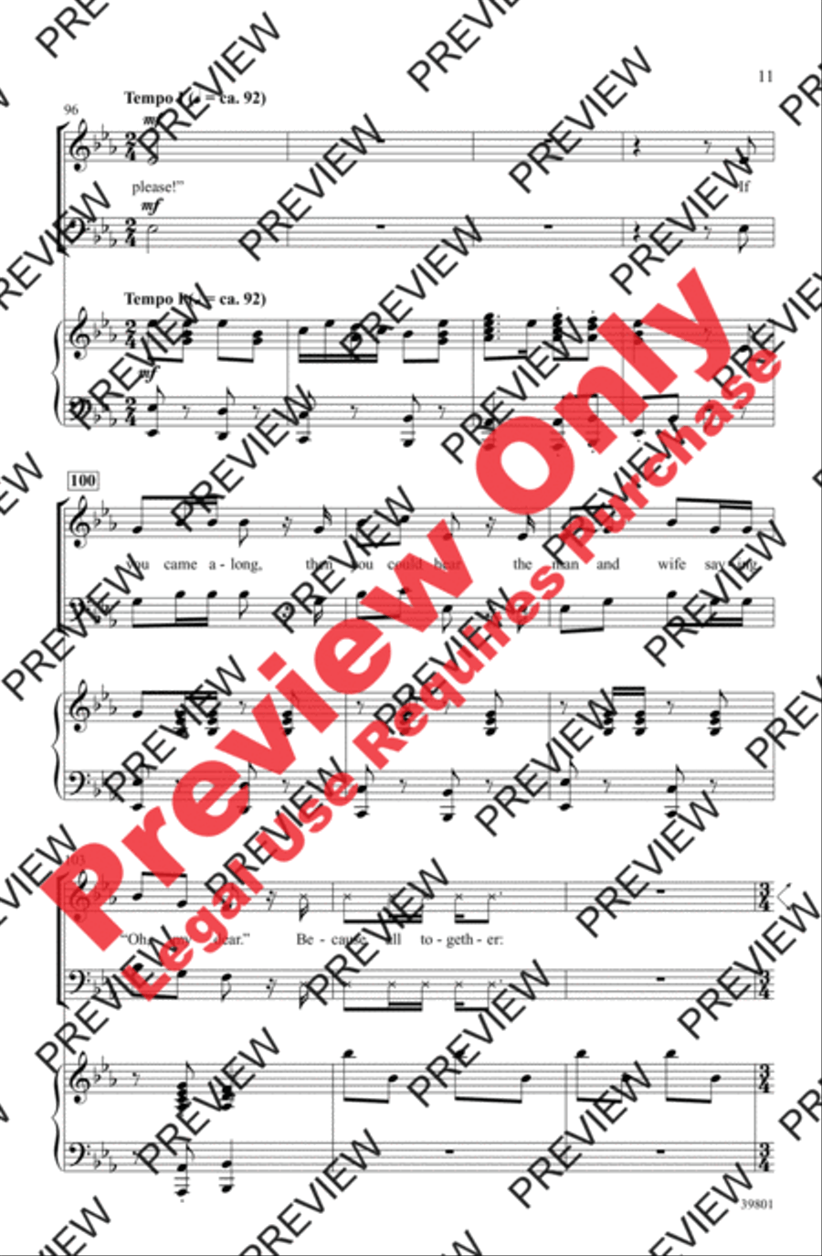 I Bought Me a Cat 3-Part scores gallery preview page 11