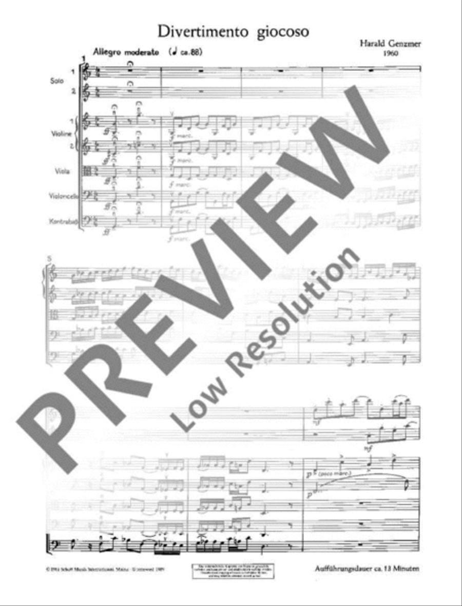 Divertimento giocoso Orchestra scores gallery preview page 4