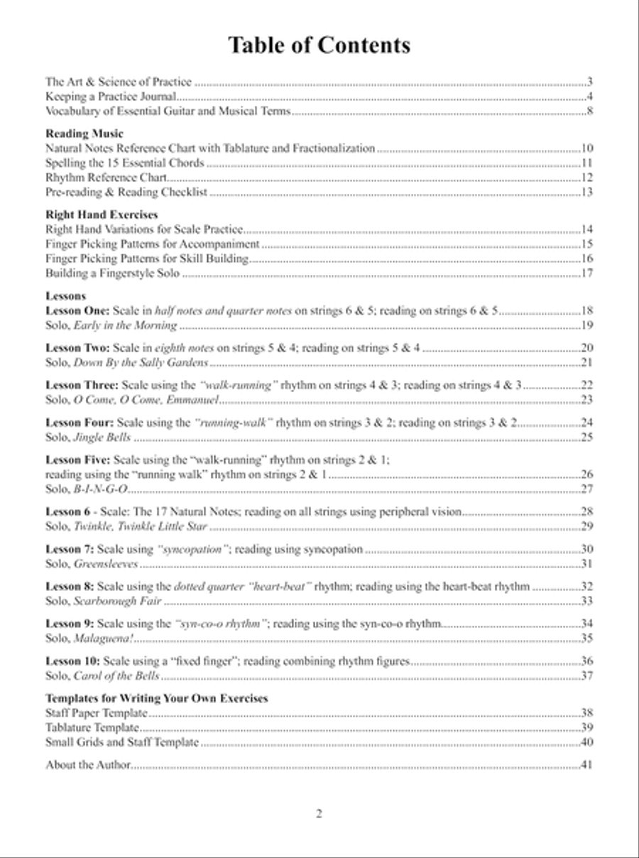 First Lessons Fingerstyle Guitar Acoustic Guitar scores gallery preview page 3