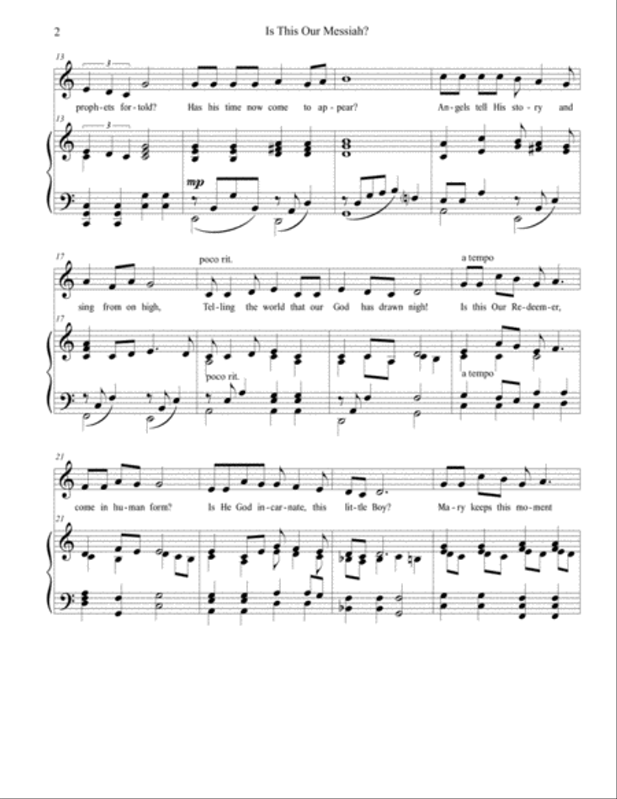 Is This Our Messiah Is This Our Messiah Soprano Voice scores gallery preview page 2