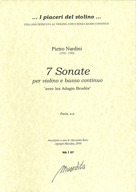 7 Violin Sonatas  avec les Adagio brodes  (Paris, senza anno)