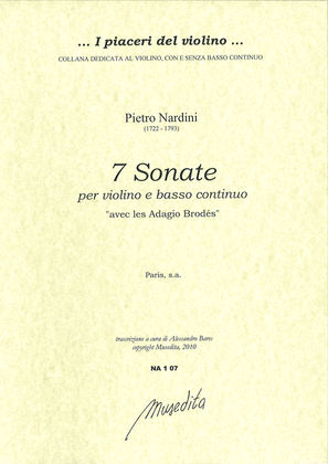 7 Sonate "avec les Adagios brodes" (Paris, s.a.)
