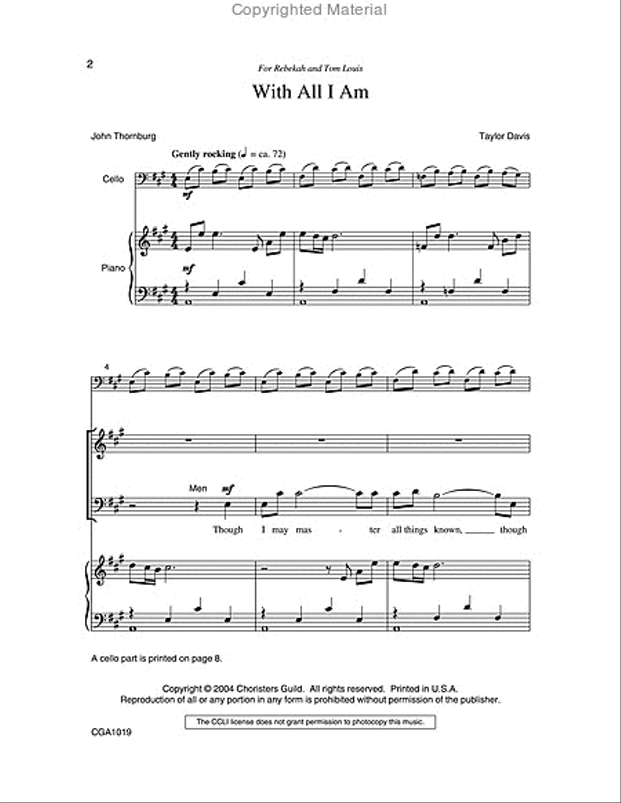 With All I Am 2-Part scores gallery preview page 2