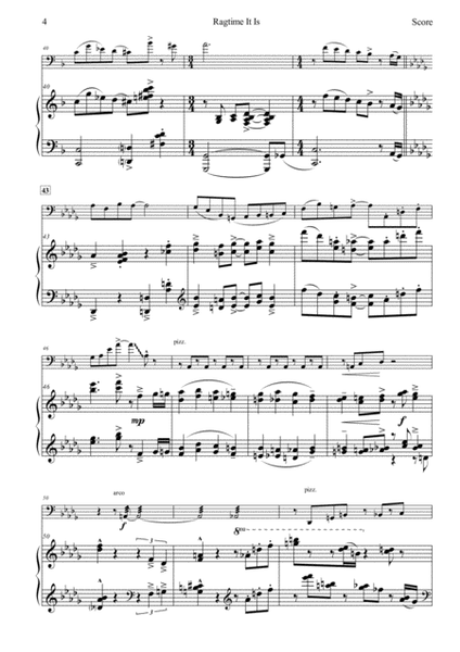 Ragtime It Is - Concert Piece for Violoncello and Piano image number null