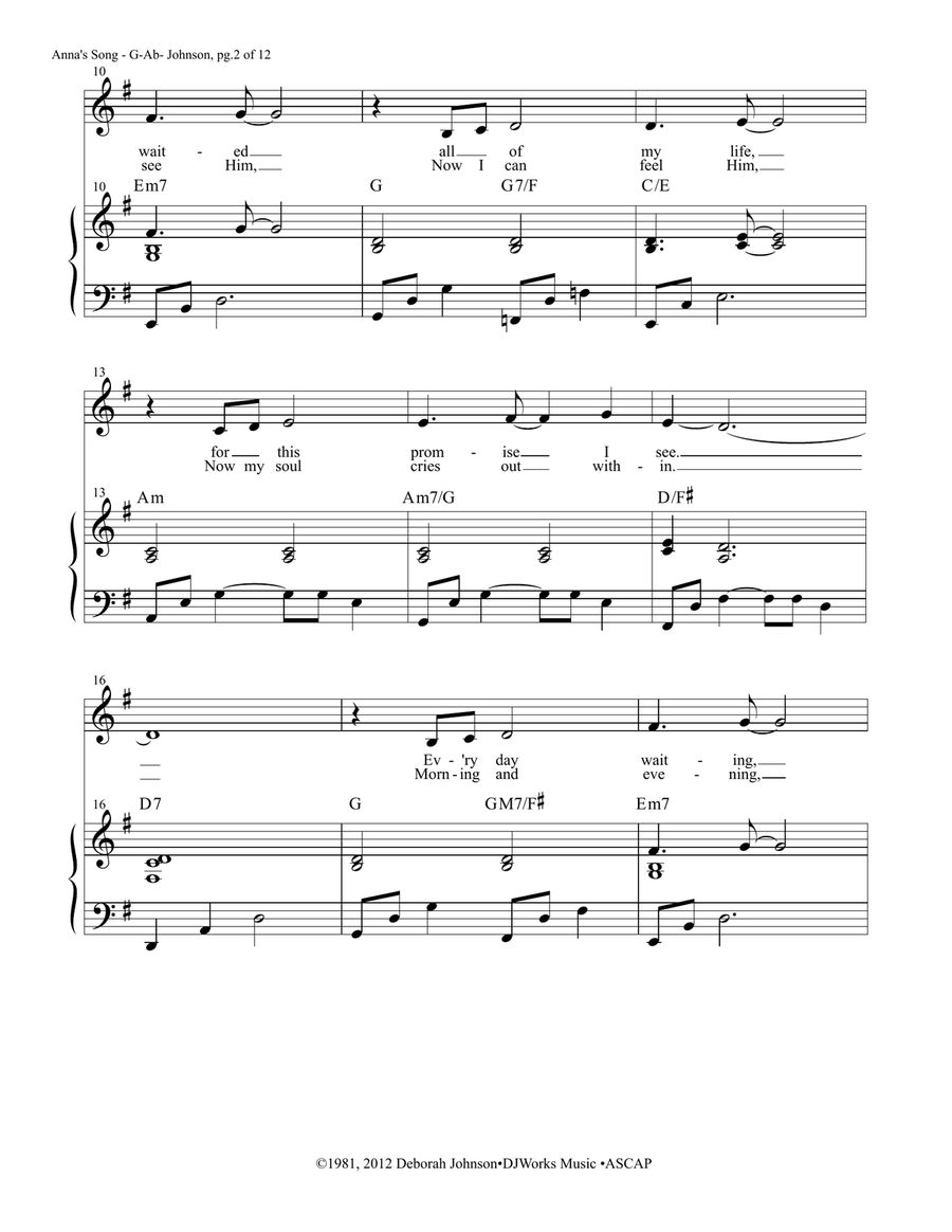 Anna's Song - G-Ab (low) SA scores gallery preview page 3