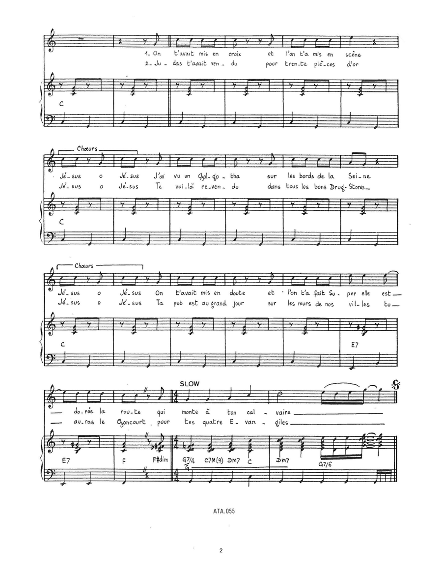 Jesus Kitsch Piano, Vocal scores gallery preview page 2