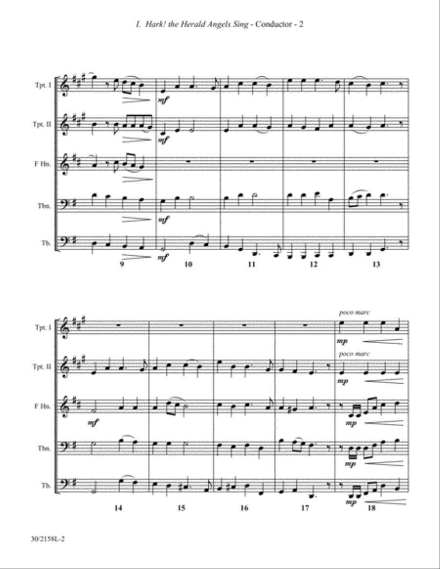 Christmas Suite for Brass Quintet Brass Quintet scores gallery preview page 3