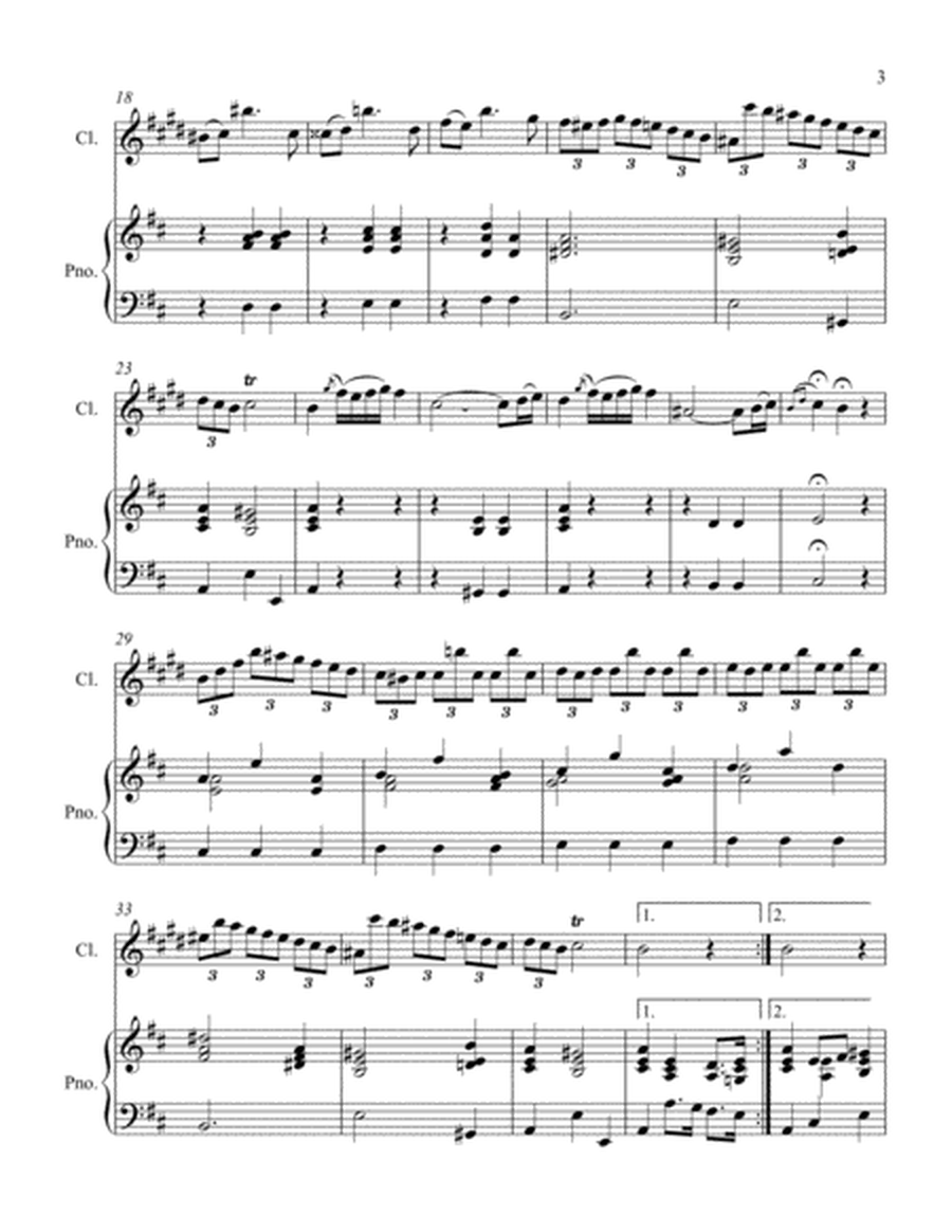 Clarinet Sonata in D III. Allegro