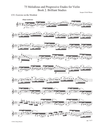 Mazas 75 Melodious & Progressive Etudes for Violin Book 2, No. 56